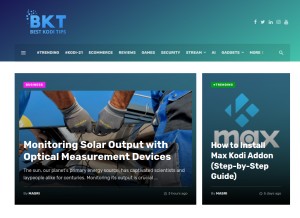 How bestkoditips.com looks like on a tablet such as an iPad.