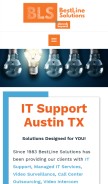 How bestline.net looks like on a mobile device such as an iPhone.
