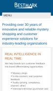 How bestmark.com looks like on a mobile device such as an iPhone.