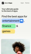 How bestofapps.com looks like on a mobile device such as an iPhone.