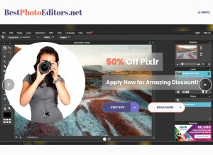 How bestphotoeditors.net looks like on a tablet such as an iPad.