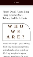 How bestpingpongs.com looks like on a mobile device such as an iPhone.
