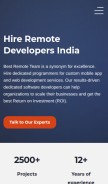 How bestremoteteam.com looks like on a mobile device such as an iPhone.