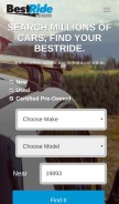 How bestride.com looks like on a mobile device such as an iPhone.