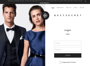 How bestsecret.ch looks like on a tablet such as an iPad.