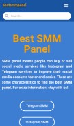 How bestsmmpanel.shop looks like on a mobile device such as an iPhone.