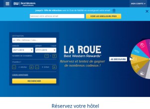 How bestwestern.fr looks like on a tablet such as an iPad.