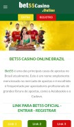 How bet55casino.online looks like on a mobile device such as an iPhone.