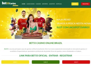 How bet55casino.online looks like on a tablet such as an iPad.