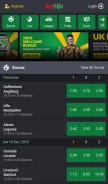 How bet9ja.com looks like on a mobile device such as an iPhone.