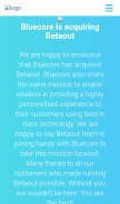 How betaout.com looks like on a mobile device such as an iPhone.