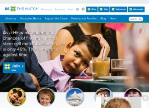 How bethematch.org looks like on a tablet such as an iPad.