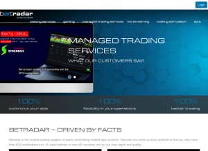 How betradar.com looks like on a tablet such as an iPad.