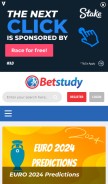 How betstudy.com looks like on a mobile device such as an iPhone.