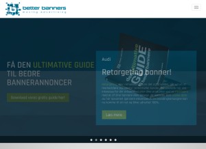 How betterbanners.com looks like on a tablet such as an iPad.