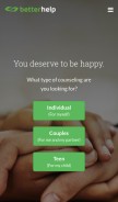How betterhelp.com looks like on a mobile device such as an iPhone.