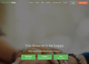 How betterhelp.com looks like on a tablet such as an iPad.