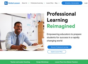 How betterlesson.com looks like on a tablet such as an iPad.
