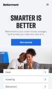 How betterment.com looks like on a mobile device such as an iPhone.