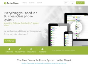 How bettervoice.com looks like on a tablet such as an iPad.