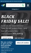 How betterworldbooks.com looks like on a mobile device such as an iPhone.