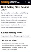 How bettingseeker.com looks like on a mobile device such as an iPhone.