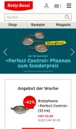 How bettybossi.ch looks like on a mobile device such as an iPhone.