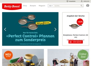 How bettybossi.ch looks like on a tablet such as an iPad.