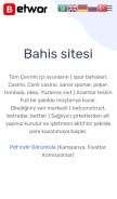 How betwor.com looks like on a mobile device such as an iPhone.