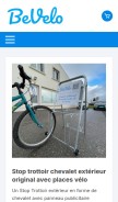 How bevelo.fr looks like on a mobile device such as an iPhone.