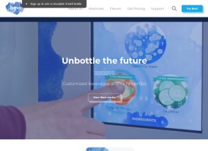 How bevi.co looks like on a tablet such as an iPad.