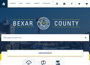 How bexar.org looks like on a tablet such as an iPad.