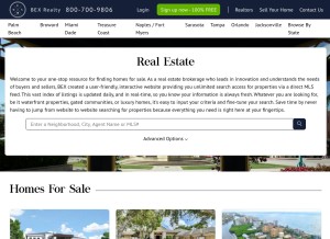 How bexrealty.com looks like on a tablet such as an iPad.