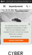 How beyerdynamic.de looks like on a mobile device such as an iPhone.