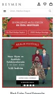 How beymen.com looks like on a mobile device such as an iPhone.