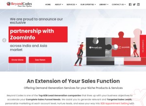 How beyondcodes.com looks like on a tablet such as an iPad.