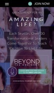How beyondtheordinaryshow.com looks like on a mobile device such as an iPhone.