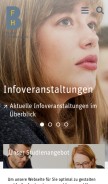 How bfh.ch looks like on a mobile device such as an iPhone.
