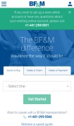 How bfm.bm looks like on a mobile device such as an iPhone.