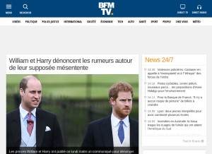 How bfmtv.com looks like on a tablet such as an iPad.