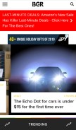 How bgr.com looks like on a mobile device such as an iPhone.