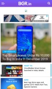 How bgr.in looks like on a mobile device such as an iPhone.