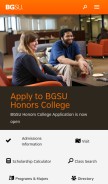 How bgsu.edu looks like on a mobile device such as an iPhone.