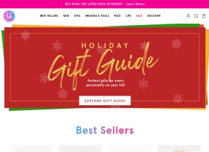 How bhcosmetics.com looks like on a tablet such as an iPad.