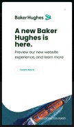 How bhge.com looks like on a mobile device such as an iPhone.