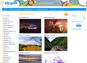 How bhmpics.com looks like on a tablet such as an iPad.