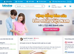 How bibabo.vn looks like on a tablet such as an iPad.
