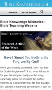 How bible-knowledge.com looks like on a mobile device such as an iPhone.