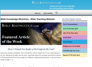 How bible-knowledge.com looks like on a tablet such as an iPad.