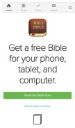How bible.com looks like on a mobile device such as an iPhone.
